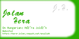 jolan hera business card